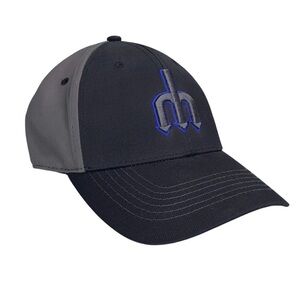 Seattle Mariners Retro Trident Baseball Hat Cooperstown Collection Black Gray OS